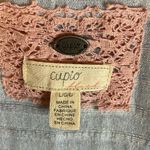 cupio  Blue Pink Floral Soft Knit Vee Neck Sweater‎ Size Large Photo 1