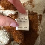 Fluffy Cowprint Half Zip Photo 3