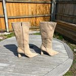 Vince Camuto Womens Tressara Beige Suede Side Zip Knee-High Boots Shoes size 8.5 Photo 0