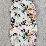 Bleu Ice One Piece Bathing Suit Womens S Cream Floral High Neck Scoop Back Beach White Photo 0