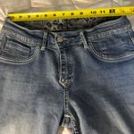Venus Reversible Strechy Jeans Size S Capri Animal Print and Plant Blue Jeans Photo 4