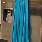 💕FRESH LAUNDRY💕 Gauze Flowy Dress ~ 100% Cotton Veridian Blue Small S NWOT Photo 5