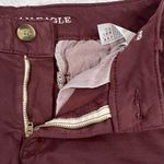American Eagle Super Stretch Women’s Burgundy AEO Twill Midi Shorts 4 Photo 4