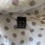 Massimo Dutti  Womens 4 White V Neck Top Medallion Print Corpcore Subtle Photo 7