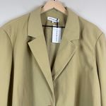 We Wore What  Boxy Cropped Blazer Women‎ XL Oat Twill Suiting One Button Career NWT Photo 3