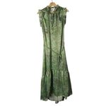 Nordstrom Fourteenth Place Alicia Sage Meadow Green Floral Satin Midi Dress S Photo 2