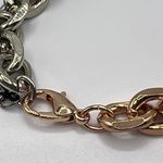 Guess Pave Quatro G Logo Curb Chain Link Bracelet in Two-Tone MSRP $32 NWT Photo 1