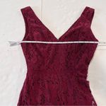 Lulus NWT  Nevaeh Burgundy Lace Cutout Sleeveless Mini‎ Dress SMALL Photo 7