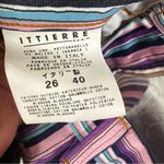 D&G  Dolce & Gabbana Striped Cropped Jeans Womens 26 Purple Multi Retro Photo 6
