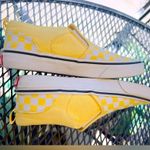 Vans  Classic missy  5.0 Checkered Sneaker Shoes Yellow And White Fabric Photo 8