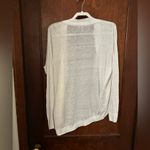 Theory  Linen Blend Asymmetrical Waterfall Cardigan Medium Photo 2