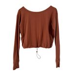FLX urban commuter cinch hem cropped long sleeve top size small Orange Photo 8