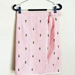 Brooks Brothers  Skirt Womens Size 2 Striped Pineapple Seersucker Belted Mini Photo 0