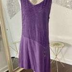 Witchy Boho Whimsygoth Purple Embroidered Asymmetric Mini Midi Dress M Size M Photo 0