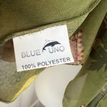 Blue Uno Green Floral Scarf Made in India Boho Photo 1