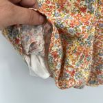 American Eagle  Linen Blend Micro Floral Sundress Sz Medium Cream Cottage Halter Photo 7