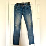Driftwood  Blue Distressed Women's Skinny Straight Leg Jeans Size 26 Photo 1