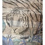 Vintage Berkshire Handkerchief Scarf art wall decoration‎ Tiger Photo 2