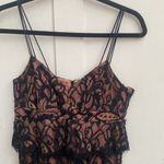 Nanette Lepore NWT  Sz 4 Mini Slip Dress Black Lace Peplum V-neck Romantic Goth Photo 4