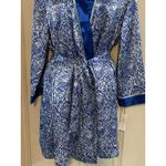 Morgan Taylor  Intimates Set Kimono Robe Chemise Night Slip Blue Floral Sm NWTS Photo 6