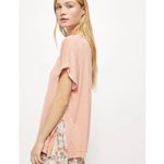 Free People We The  S Small Under the Sun Tee Shirt Linen Blend Slouchy Oversized Photo 1