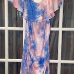 Woman’s Cloolme pink blue tie dye maternity dress NWT medium Photo 0