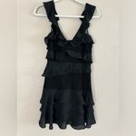 Bardot  Babylon Black Lace-Inset Ruffled Dress Size 6 Small Revolve Photo 4