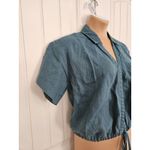 Athleta Playa Linen Tie Top Size Large Wrap Stretch Waist NWT Photo 3