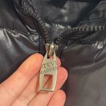 Steve Madden Convertible Puffer Jacket Vest M Black Shiny Wet Look Y2K 90s Cyber Photo 5