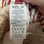 Free People  Red Cream Pencil Denim Skirt Photo 5