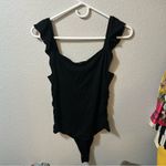 Bar III Black Thong Bodysuit LARGE Photo 5