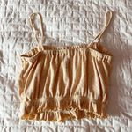 Me to We Pacsun Yellow Striped Ruffle Tank Top Size Small Photo 1
