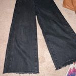 Cider  Wide leg raw hem black jeans M Photo 7