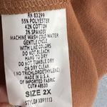 THREAD Sleeveless Shawl Collar Belted Trench Wrap Dress 2X Camel Brown New Photo 6