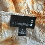 Broadway38 Peplum Top Cotton Perforated Tie Dye Square Neck Size S NWT Photo 10