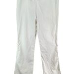 Cynthia Steffe Pants Women 8 White Linen Blend Pinstripe Flare Retro Y2K Coastal Photo 3