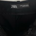 ZARA  Black Satin Straight Cargo Pants XS Utility Sleek Photo 1