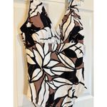 Lands' End Lands'‎ End Women's Floral Print V-Neck One Piece Swimsuit - Size L Photo 1