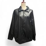 Automet Womens Black Faux Leather Bomber Bikercore Jacket Large NWT Photo 2