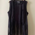 Panhandle Powder River Outfitters Collection by Faux Suede Fringe Vest Size XL Photo 1