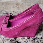 Sperry Jeffrey Top-Sider Pink Suede Wedges Size 7.5 Photo 0