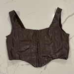 Princess Polly  brown leather top Photo 0