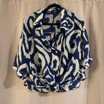 Cider  Navy and White Button Down Shirt Photo 0