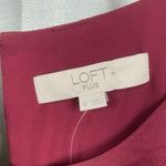 Loft  Plus Burgundy Red Satin Ruffle Hem Shift Dress Sz.18W NWT Photo 5