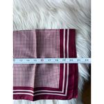 Ray Strauss Unltd Burgundy and White Checkered Polyester Scarf Red Photo 3
