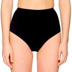 Laundry by Shelli Segal  High Waist Swim Bottom Black Size Large NWT Retro Photo 0