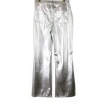 Wild Fable Metallic Silver High Rise Wide Leg Pants Size 10 Waist 30" Women's Photo 4