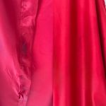 Avidlove Oblique V-Neck Pure Color Lace Robes Short Silk Kimono Wine Red Photo 18