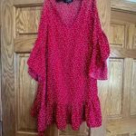 Lulus  - Whole Heart Red Polka Dot Wrap Dress Photo 4