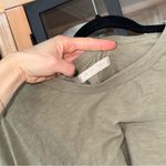 We The Free  people tee olive faded green moss cap short sleeve boho loose top Photo 3